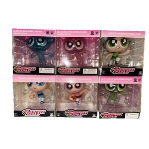 POWERPUFF GIRLS Blossom/Buttercup/Bubbles + SPARKLE EDITION Lot Of 6 Bobbleheads